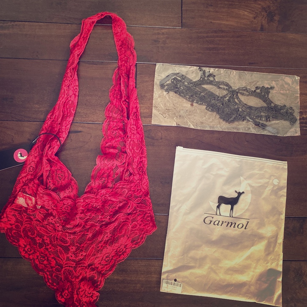 Red Nighty with Black Mask!